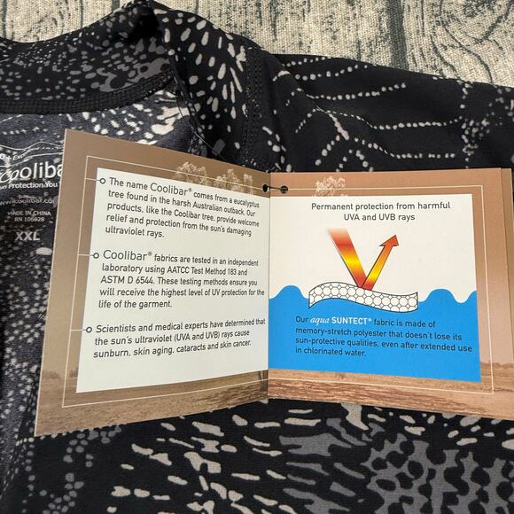 Coolibar UPF 50+ Women’s Tunic Top Black Floral Print Size XXL NWT - Picture 6 of 12